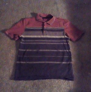 Red white and black polo